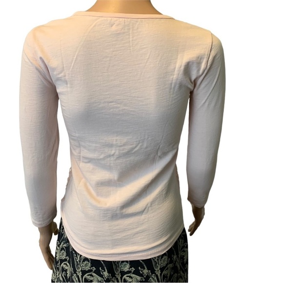 J. CREW Pink Sequin 3/4 Sleeve Tee - Picture 4 of 10